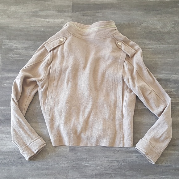 Nude Cropped Urban Outfitters Zip Up - Picture 4 of 5